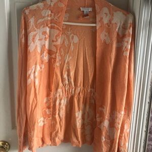 Orange Flowy Cardigan